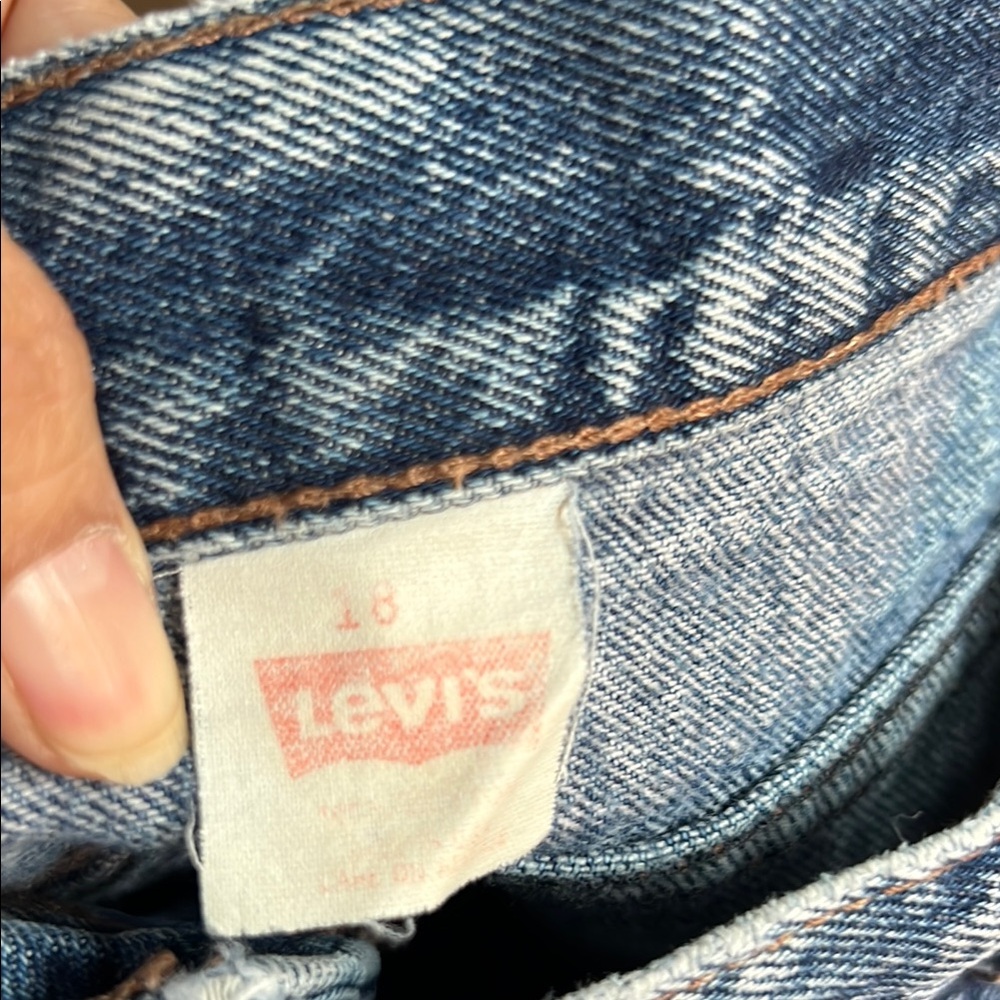 Levi's‎ Classic vintage Orange tab Blue acid wash Jeans size 18 - Picture 3 of 13